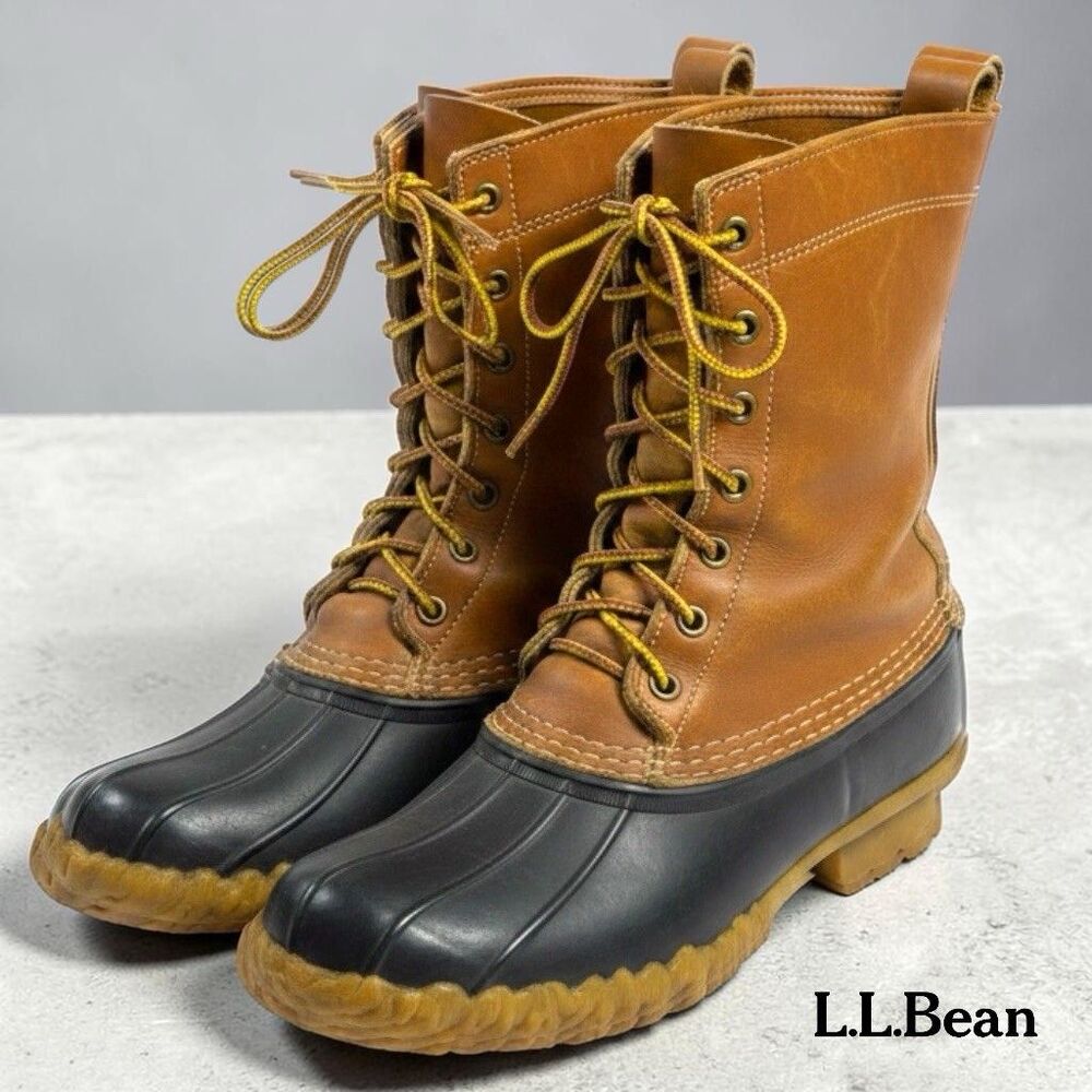 Men's Vintage LL Bean Duck Boots Maine Hunting Rain Snow Size 9 M Made in USA